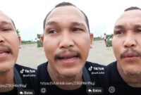Foto: Ekspresi sosok yang menuduh wartawan tak bisa dipercaya di akun TikTok Saif Lofirt. (Foto  tangkapan layar)